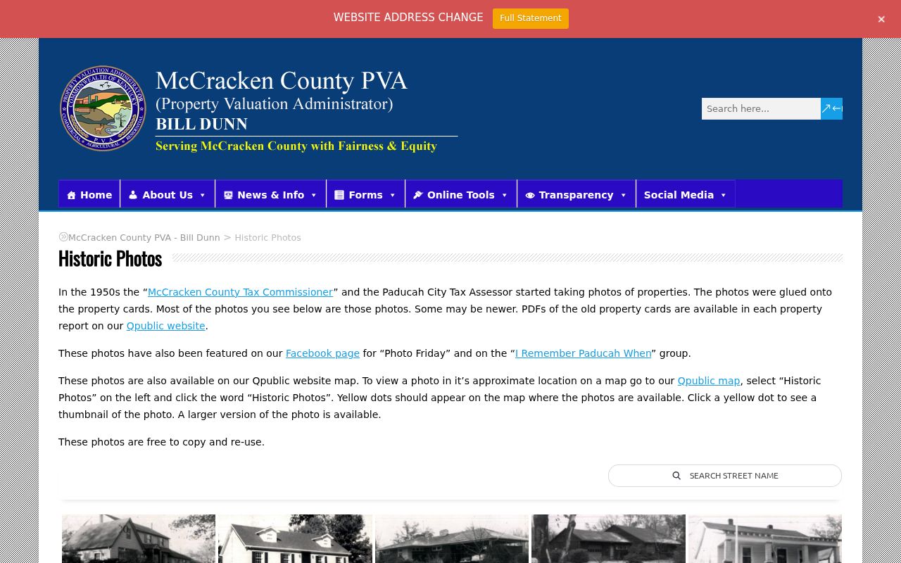 Paducah street directory historic photo search